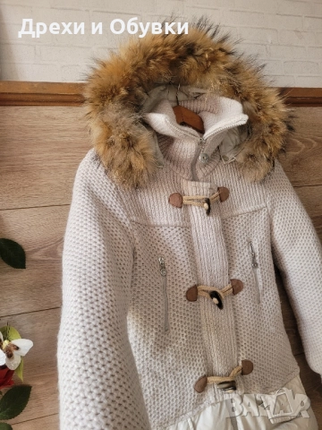 Зимно яке с естествен косъм и гъши пух , снимка 4 - Якета - 52168421