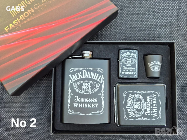 Подаръчен комплект Jack Daniel's,манерка,запалка и чаши,четири модела, снимка 5 - Запалки - 50080097