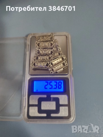 Стара сребърна гривна , снимка 3 - Антикварни и старинни предмети - 52878039