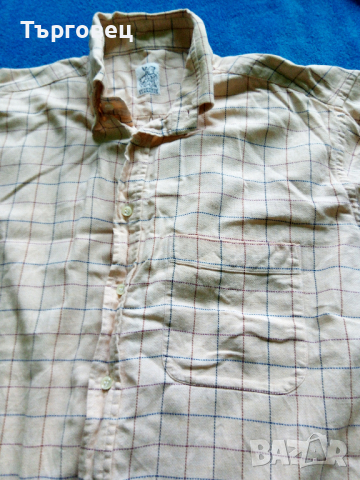 Бежова риза-каре-100% памук, снимка 6 - Ризи - 36343812