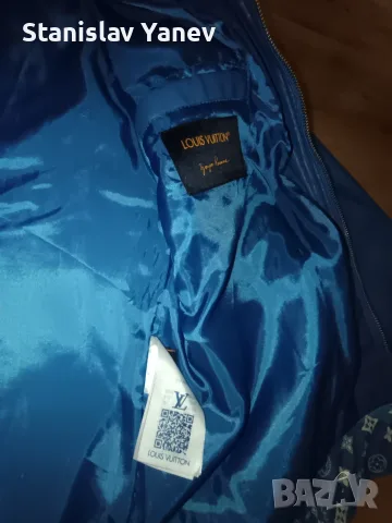 луксозният модел Louis Vuitton Monogram Bandana Mix Leather Denim Jacket., снимка 3 - Бански - 55965445