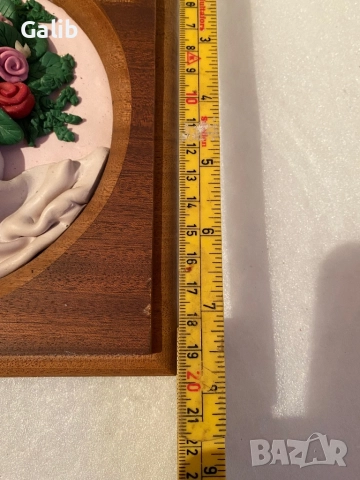 Малка дървена картина изработена от пластелин , снимка 3 - Картини - 52674868