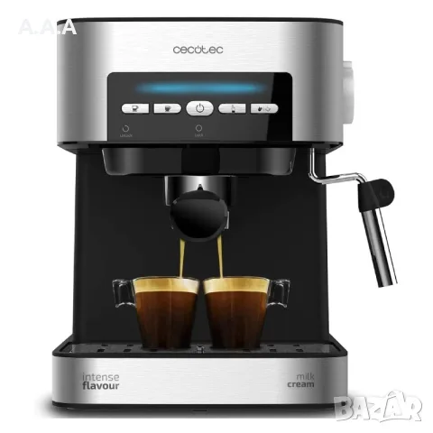 Кафемашина Cecotec - Espresso 20 Matic, 20 бара, 1.5L сребриста
