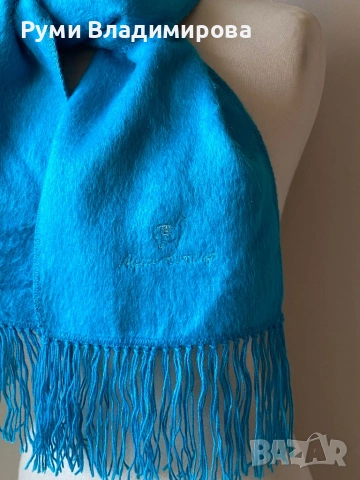 Тюркоазен шал от 100 % Alpaca, снимка 3 - Шалове - 53749886
