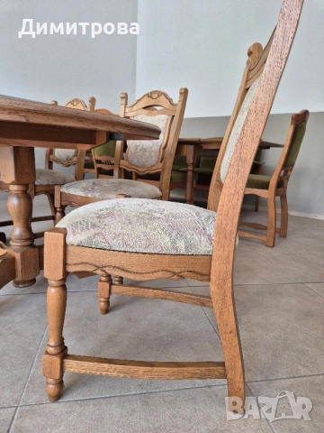 Трапезна разтегателна маса + 4 стола, снимка 11 - Маси - 52519178