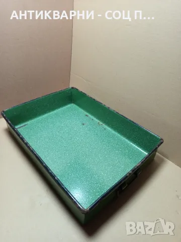 Соц Стара Емайлирана Тава За Печене На Месо.