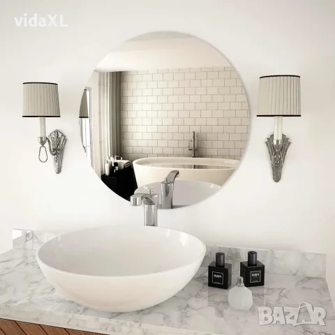 vidaXL Стенно огледало, 60 см, кръгло, снимка 2 - Огледала - 56146361