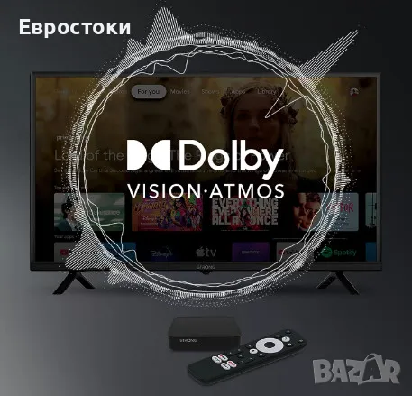 Мултимедиeн плейър STRONG LEAP-S3, TV бокс Android TV, 4K, Google TV Box, UHD, цвят: черно, снимка 2 - Приемници и антени - 48467028