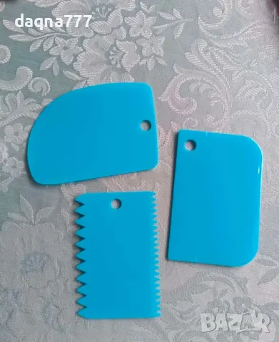 3 бр. комплект за изглаждане на торта, инструмент за изглаждане на глазура/ тесто/ торти, снимка 1