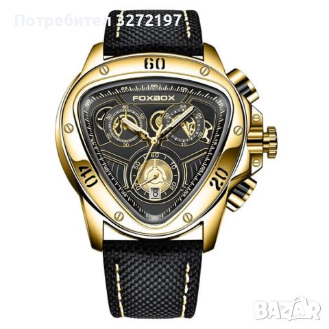 FOXBOX кварцов часовник, водоустойчив, хронограф, календар-ДИЗАЙН ФОРМУЛА 1 