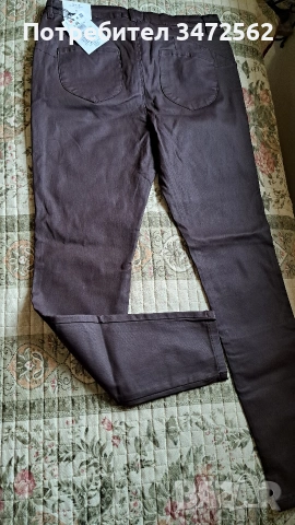 Дамски панталон-еко кожа, цвят бордо, снимка 3 - Панталони - 53051907