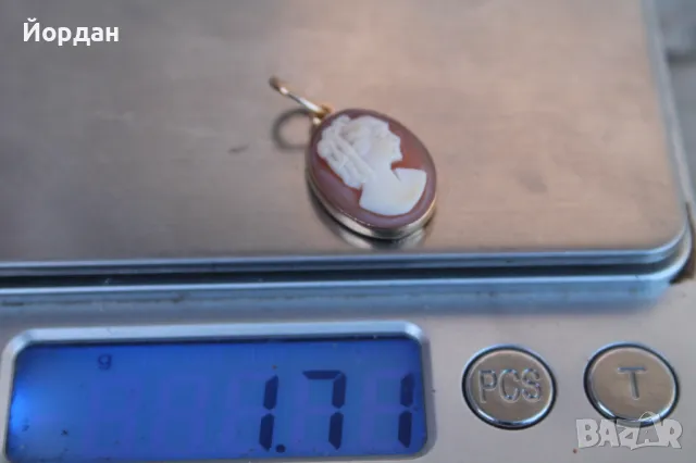 Стара камея със златен обков 18 карата, снимка 9 - Антикварни и старинни предмети - 48942743