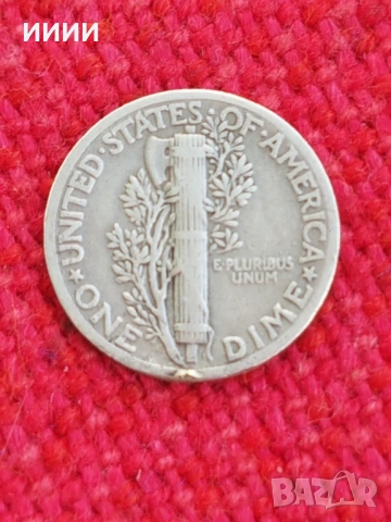 Сребърна монета дайм 1936, снимка 2 - Нумизматика и бонистика - 53847830