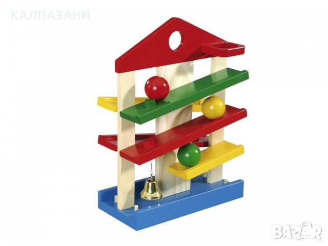 Eichhorn Дървен Ролбан Къща с 3 топчета 100002025