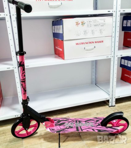 Тротинетка, скутер, Голяма тротинетка с големи гуми, колела 230мм за деца, възрастни, сгъваема 230mm, снимка 5 - Велосипеди - 41478201