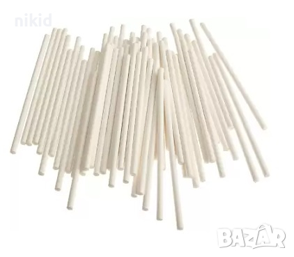 60 бр дървени клечки пръчки пръчици за близалки лолипопс cake pops кейк попс крафт