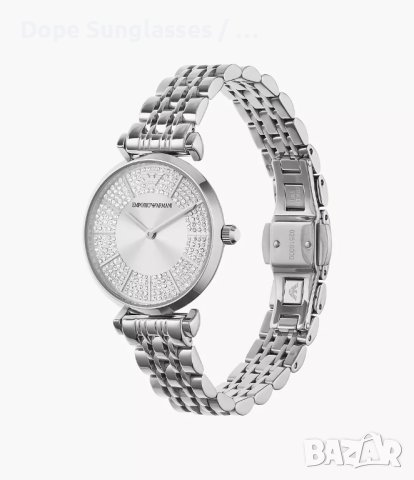Emporio Armani дамски часовник с циферблат с камъни, снимка 1 - Дамски - 42151024