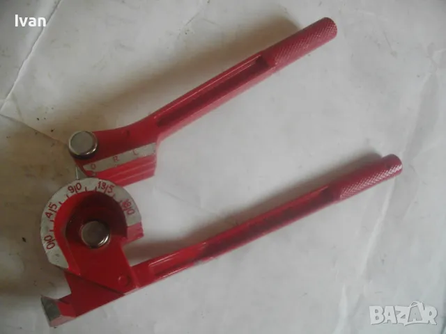 НОВ ТРОЕН ТРЪБОГИБ 6мм-8мм-10мм РЪЧЕН УРЕД ЗА ОГЪВАНЕ НА ТРЪБИ 0-180 ГРАДУСА 25мм РАДИУС