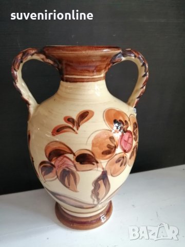Стара керамична делва ваза, снимка 4 - Вази - 40206741