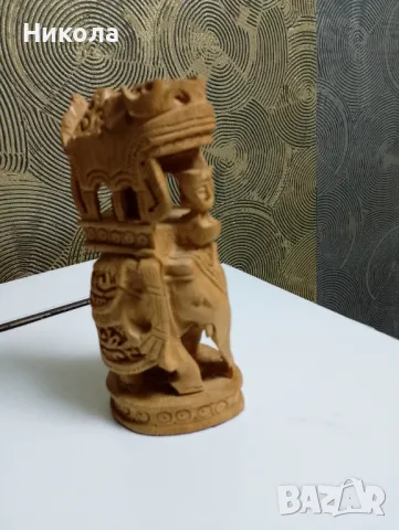 Дърворезбован индийски  слон на шах Джахан., снимка 1