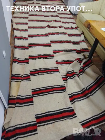 вълнени тъкани одеала / завивки / черги старинни , снимка 9 - Антикварни и старинни предмети - 49772263