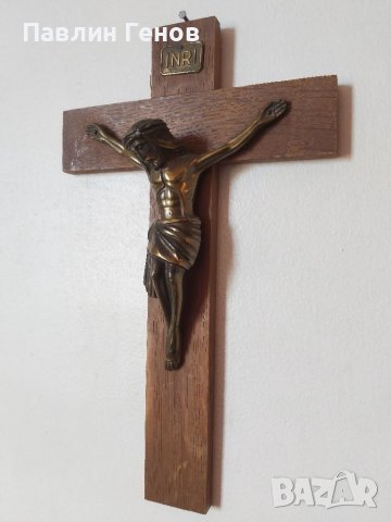 Стар кръст , Исус Христос 25х15см, снимка 2 - Други ценни предмети - 41394468