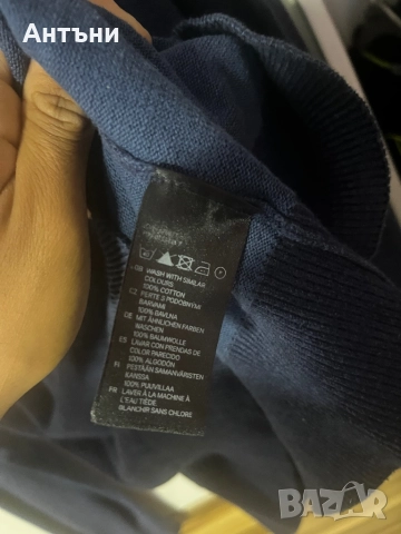 Синя блуза с дълъг ръкав, снимка 4 - Блузи с дълъг ръкав и пуловери - 52870331