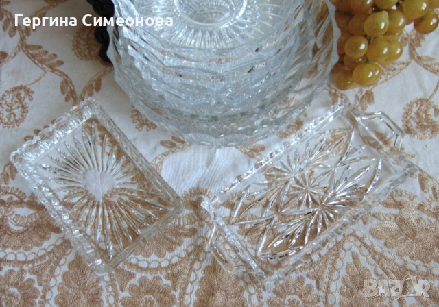 Лот кристал, снимка 2 - Чинии - 52262082