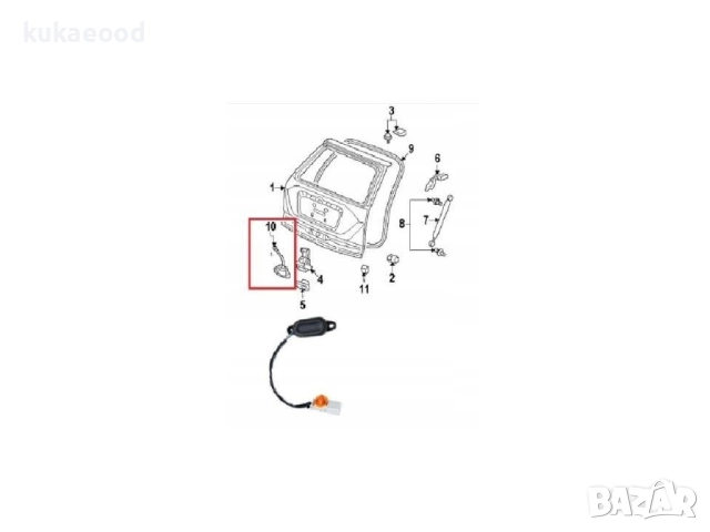 Бутон за отваряне на багажник Honda CR-V 3, снимка 4 - Части - 51817872