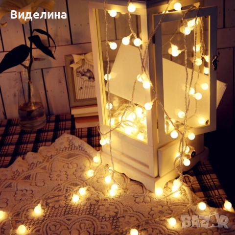 Соларно коледно LED осветление, 60 броя, 6 метра, снимка 11 - Декорация за дома - 51983899