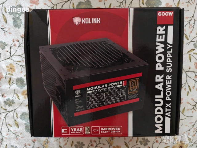 Захранване Kolink Modular Power 600W bronze, снимка 2 - Захранвания и кутии - 52876517
