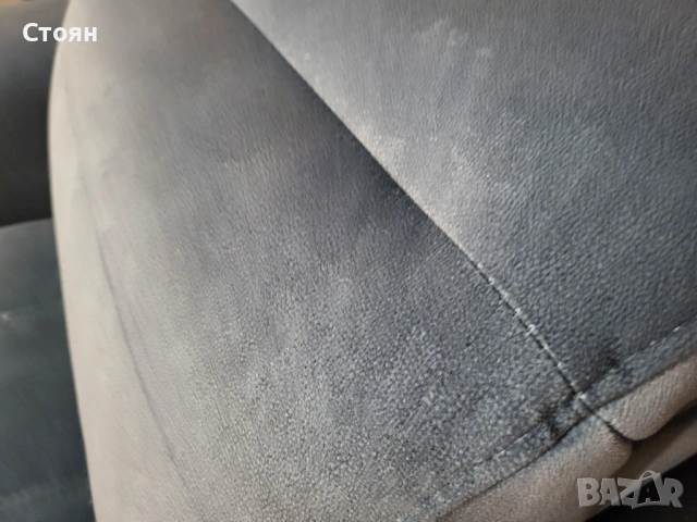 Сив фотьойл от плат Marvella, снимка 7 - Дивани и мека мебел - 53802302