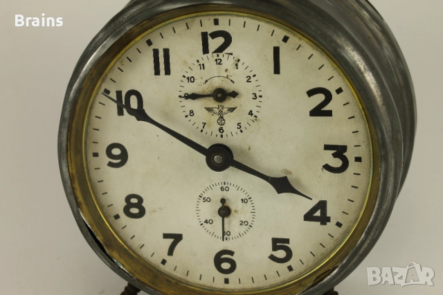 FMS Стар Немски Будилник Отлично Работещ, снимка 3 - Антикварни и старинни предмети - 51867582