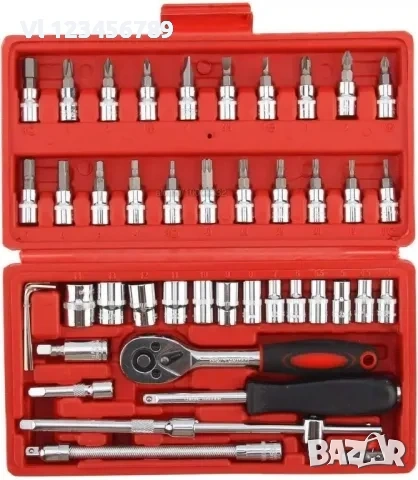 Гедоре 1/4 4-14мм + накрайници 46 ч, снимка 2 - Гедорета - 53836375