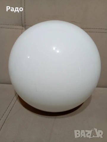 Много голяма стъклена сфера - глобус за лампа или полилей