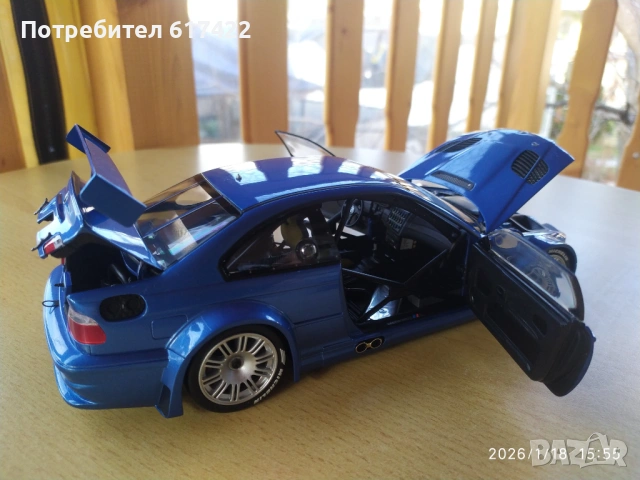 1:18 Метален модел на BMW M3 GTR Street Version Е46 - Minichamps, снимка 10 - Колекции - 53142521