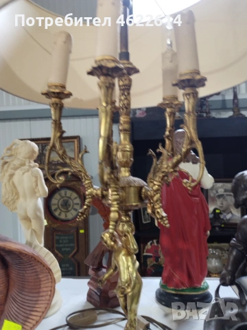 МНОГО КРАСИВА БАРОКОВА ЛАМПА , снимка 3 - Колекции - 53629295