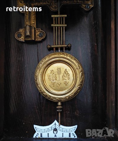 Старинен стенен часовник Friedrich Mauthe, начало на XX век, снимка 6 - Антикварни и старинни предмети - 40227592