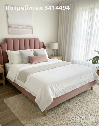 тапицирана спалня , снимка 2 - Спални и легла - 53390174