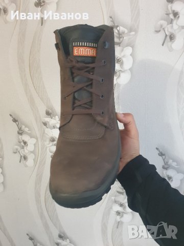 Предпазни работни обувки с метално бомбе Emma - D-XD Brown S3 HI Clasical  номер 45, снимка 4 - Други - 42610786