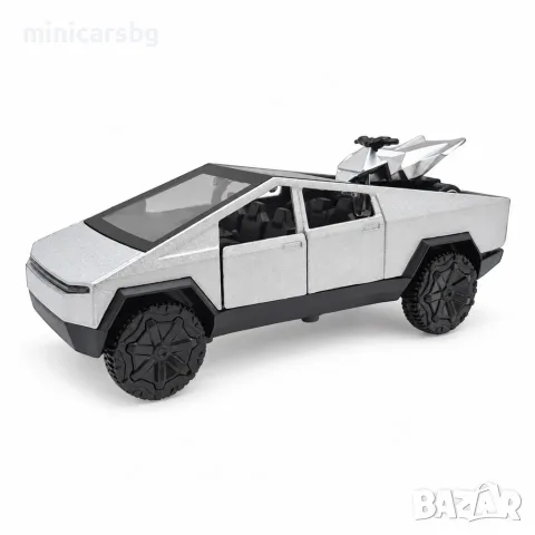 Метални колички: Tesla Cybertruck с ATV 