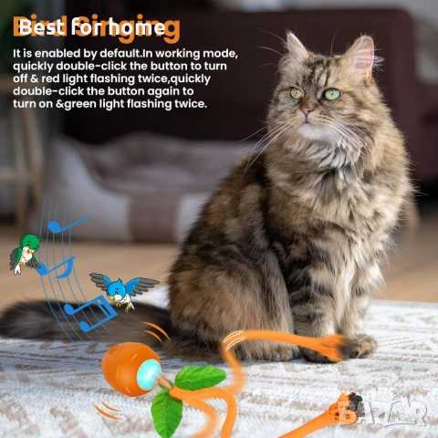 Интерактивна котешка топка HAPPY HACHI, 3 режима на работа, снимка 6 - За котки - 50628563