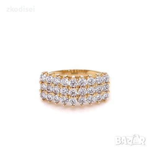 Златен дамски пръстен 3,41гр. размер:59 14кр. проба:585 модел:21879-1, снимка 1 - Пръстени - 44202426