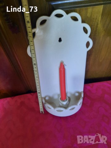 Порцеланов свещник-за стена. НОВ-с етикет. , снимка 1