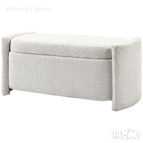 HOMCOM Тапицирана пейка за съхранение, 105 см x 44 см x 45,5 см, снимка 8 - Дивани и мека мебел - 50901755