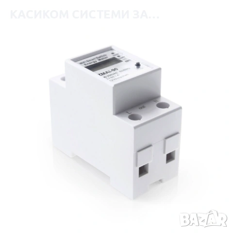 Смарт електромер , За 35mm DIN, 220V, 60A, Wi-Fi, Tuya Smart, Бял, снимка 2 - Друга електроника - 53240563