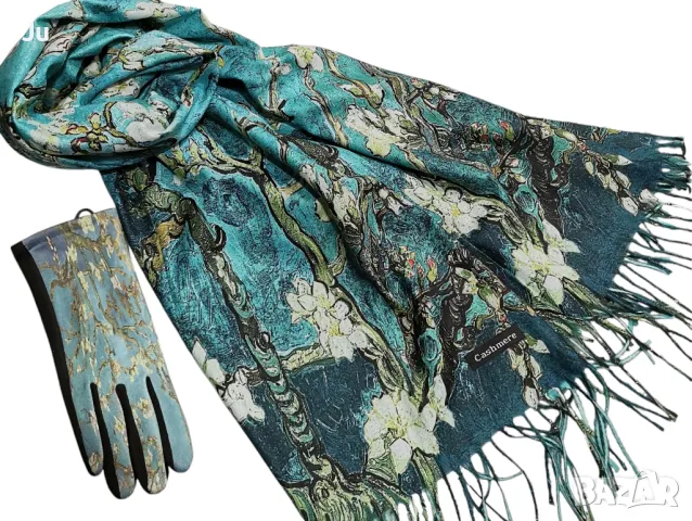 Шал на Котките, кашмир шал за подарък, комплекти за Коледа , снимка 16 - Шалове - 36247209