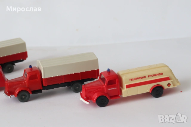 I.M.U. H0 1/87 MAGIRUS?? ПОЖАРНА КАМИОН МОДЕЛ ЛОТ 5 БР, снимка 4 - Колекции - 53655319