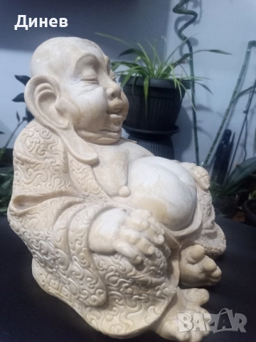 Смеещия се Буда композитен материал с добавен каменен прах, снимка 6 - Статуетки - 51695005