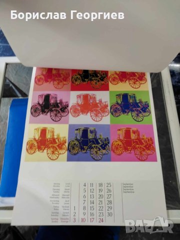 Стар календар Andy Warhol Cars Mercedes Benz 1989, снимка 8 - Колекции - 42633047